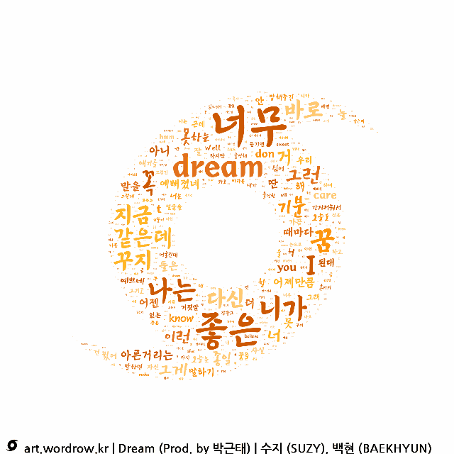 워드 아트: Dream (Prod. by 박근태) [수지 (SUZY), 백현 (BAEKHYUN)]-1